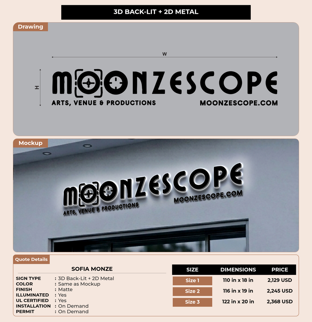 CUSTOM MOCKUP SIGN FOR Sofia Monze