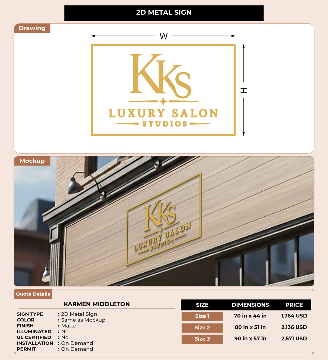 CUSTOM MOCKUP SIGN FOR Karmen Middleton
