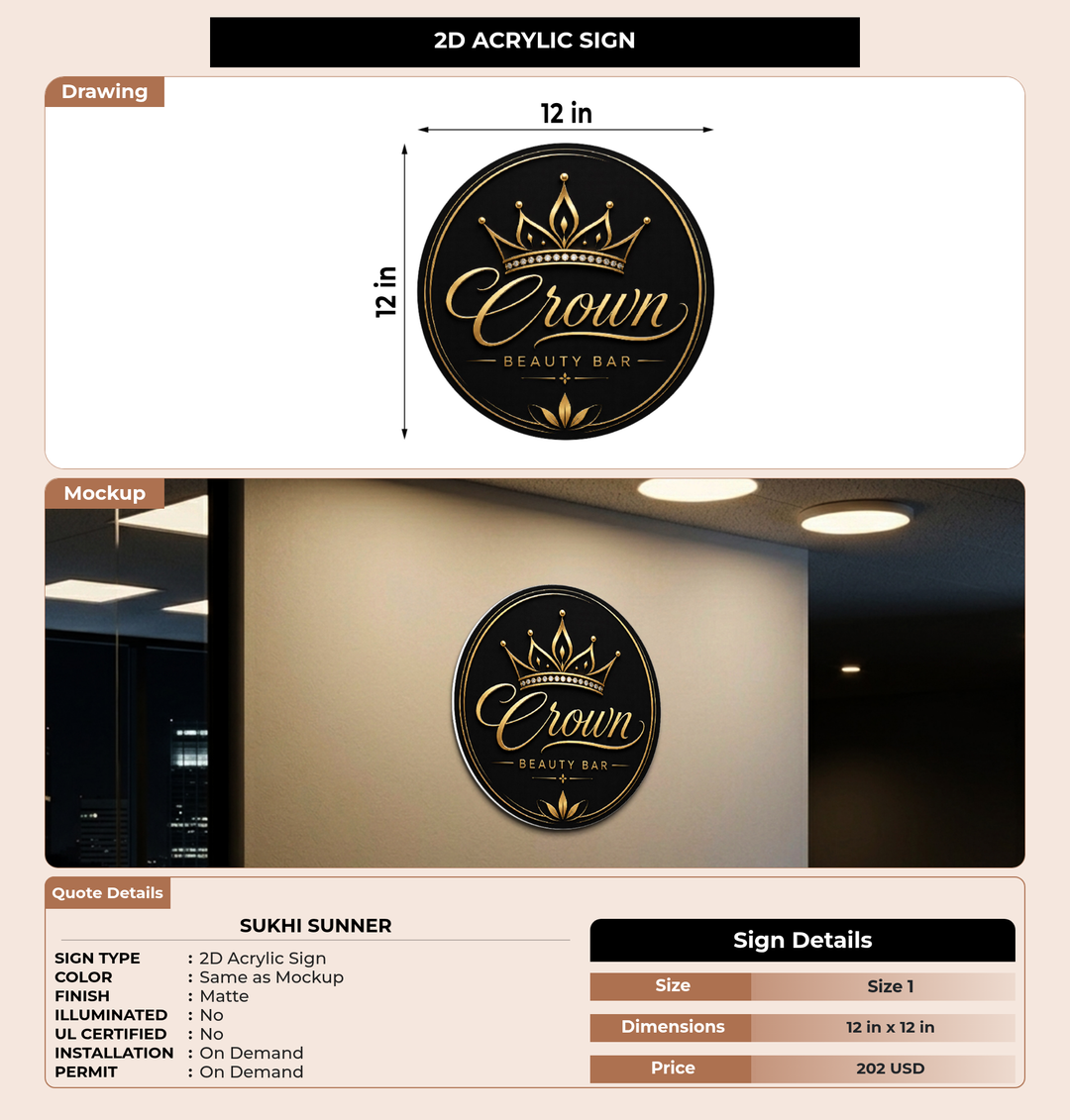 CUSTOM MOCKUP SIGN FOR Sukhi Sunner