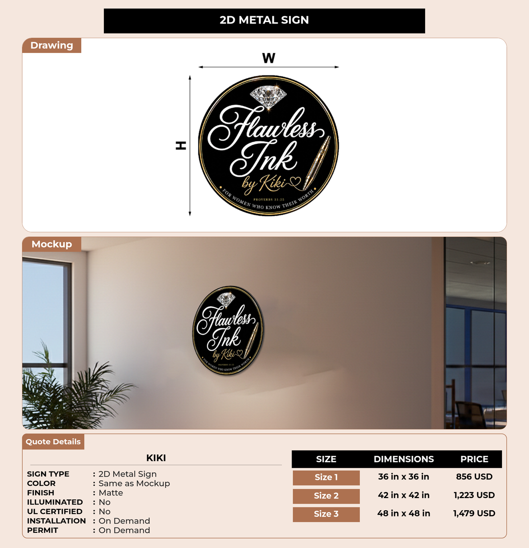 CUSTOM MOCKUP SIGN FOR Kiki