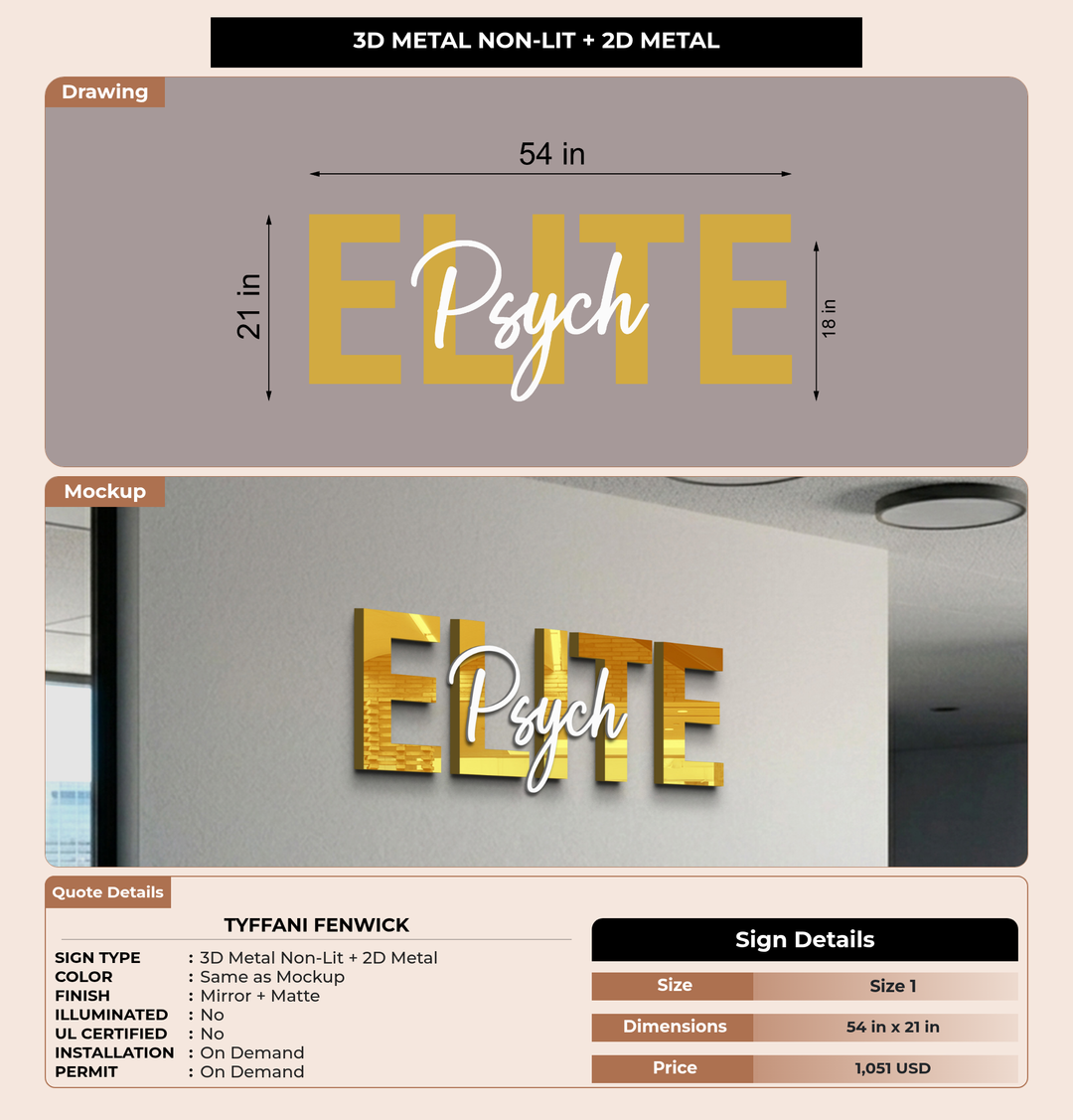 CUSTOM MOCKUP SIGN FOR Tyffani Fenwick