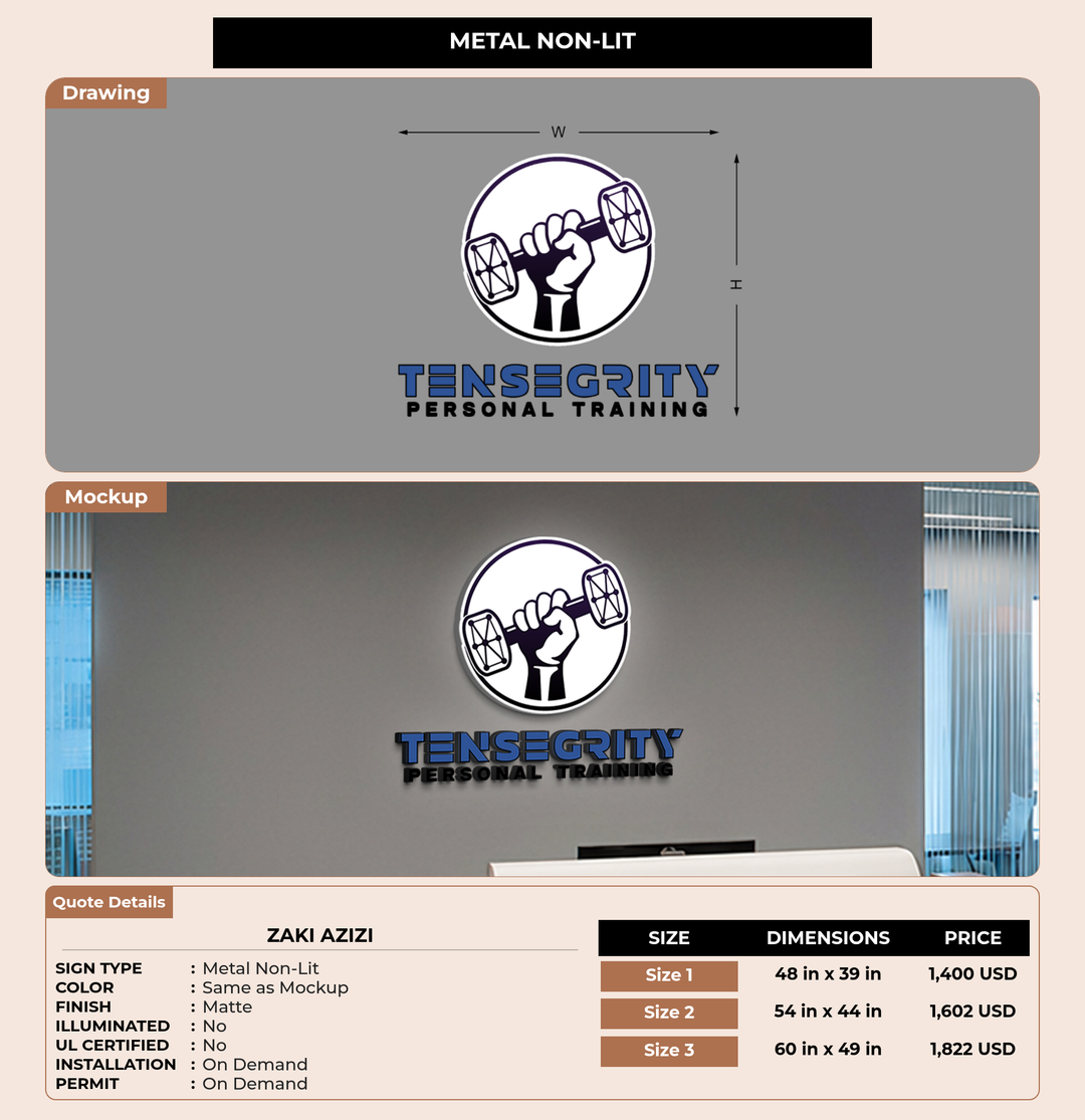 CUSTOM MOCKUP SIGN FOR zaki azizi