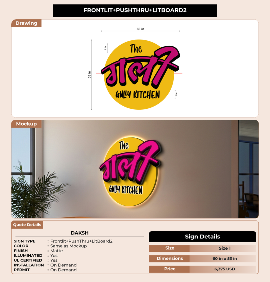 CUSTOM MOCKUP SIGN FOR Daksh
