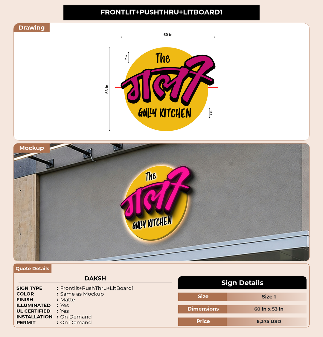 CUSTOM MOCKUP SIGN FOR Daksh