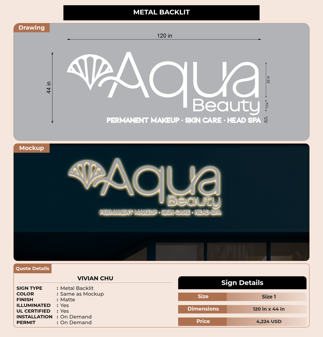 CUSTOM MOCKUP SIGN FOR Vivian Chu