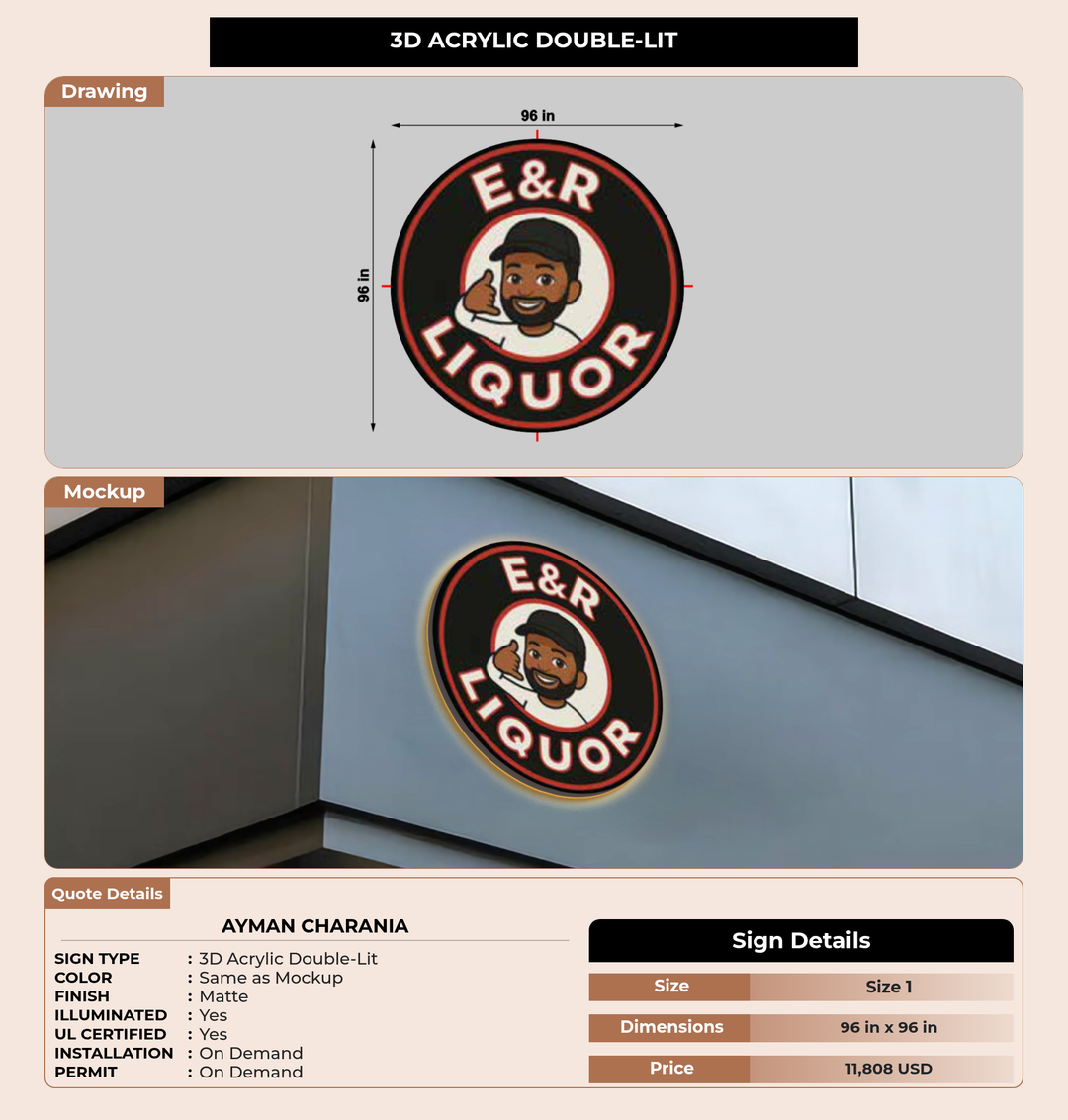 CUSTOM MOCKUP SIGN FOR Ayman Charania