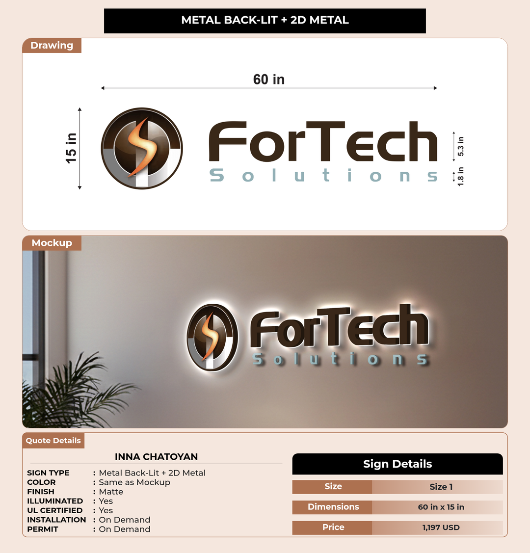 CUSTOM MOCKUP SIGN FOR Inna Chatoyan