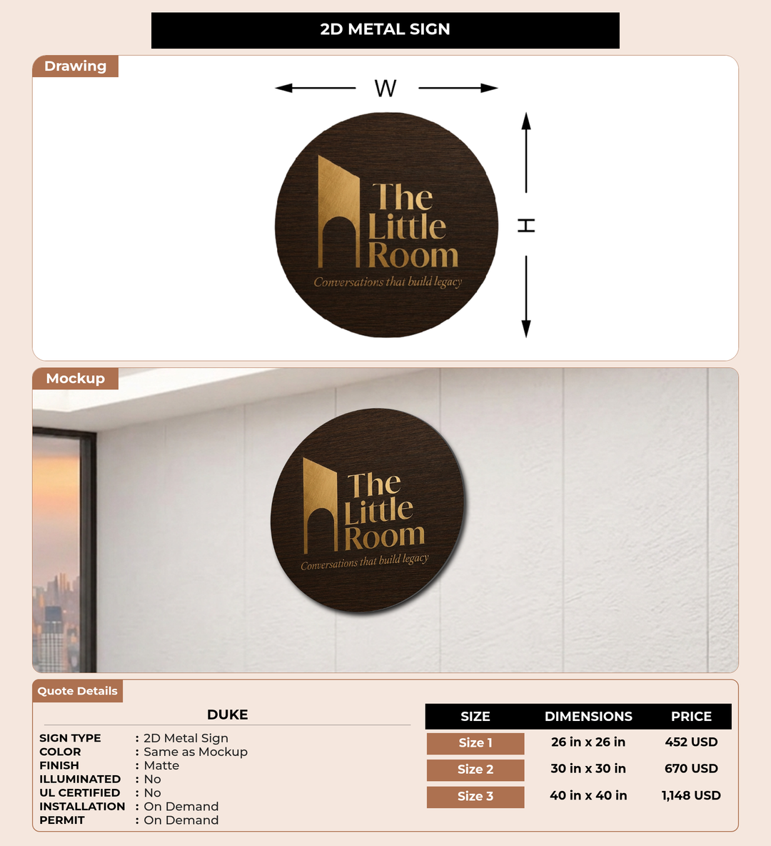 CUSTOM MOCKUP SIGN FOR Duke