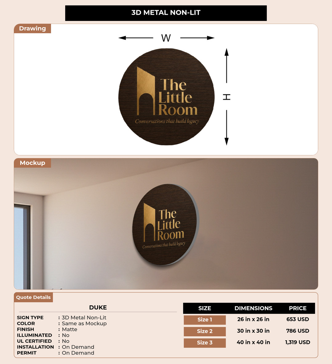 CUSTOM MOCKUP SIGN FOR Duke