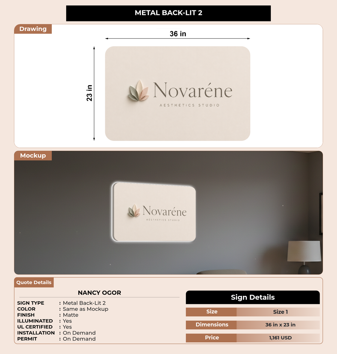 CUSTOM MOCKUP SIGN FOR NANCY OGOR