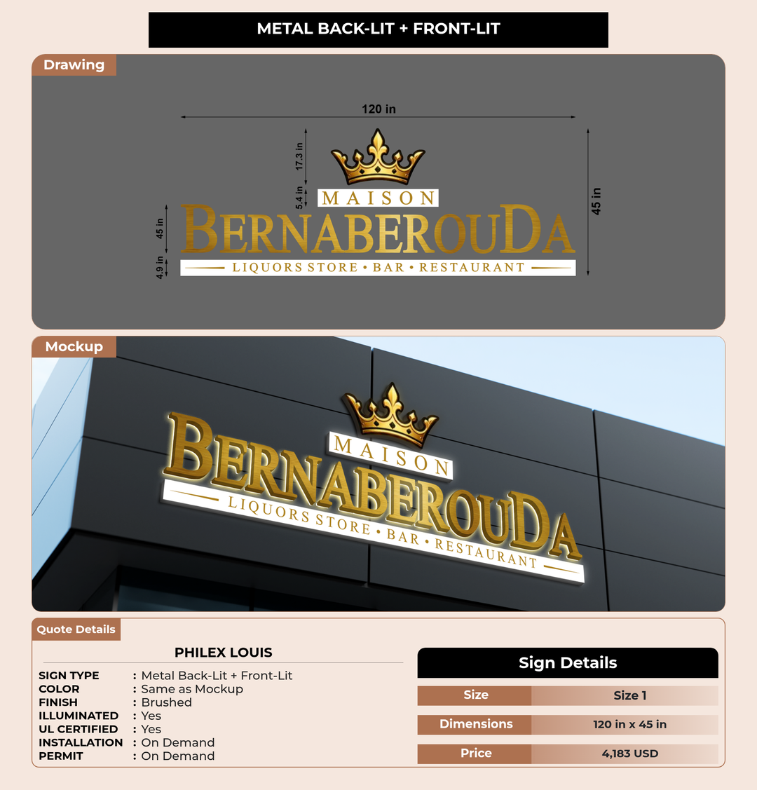 CUSTOM MOCKUP SIGN FOR Philex louis