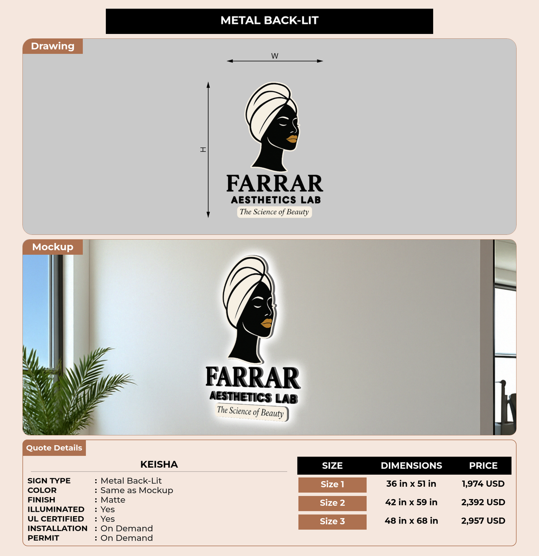 CUSTOM MOCKUP SIGN FOR Keisha