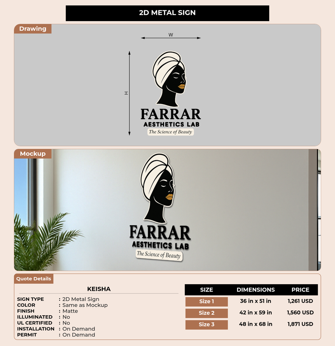 CUSTOM MOCKUP SIGN FOR Keisha