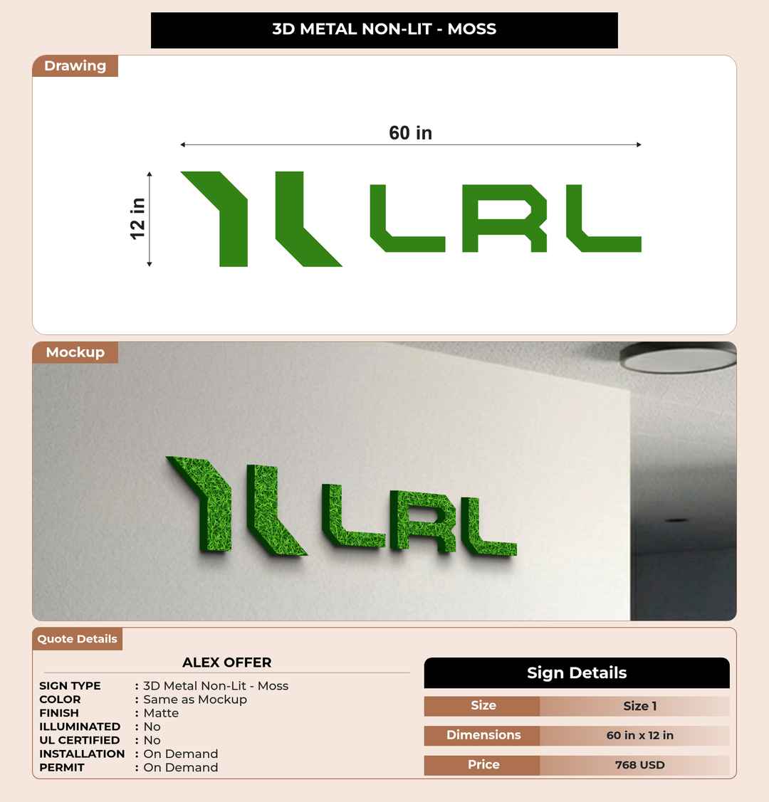 CUSTOM MOCKUP SIGN FOR Alex Offer