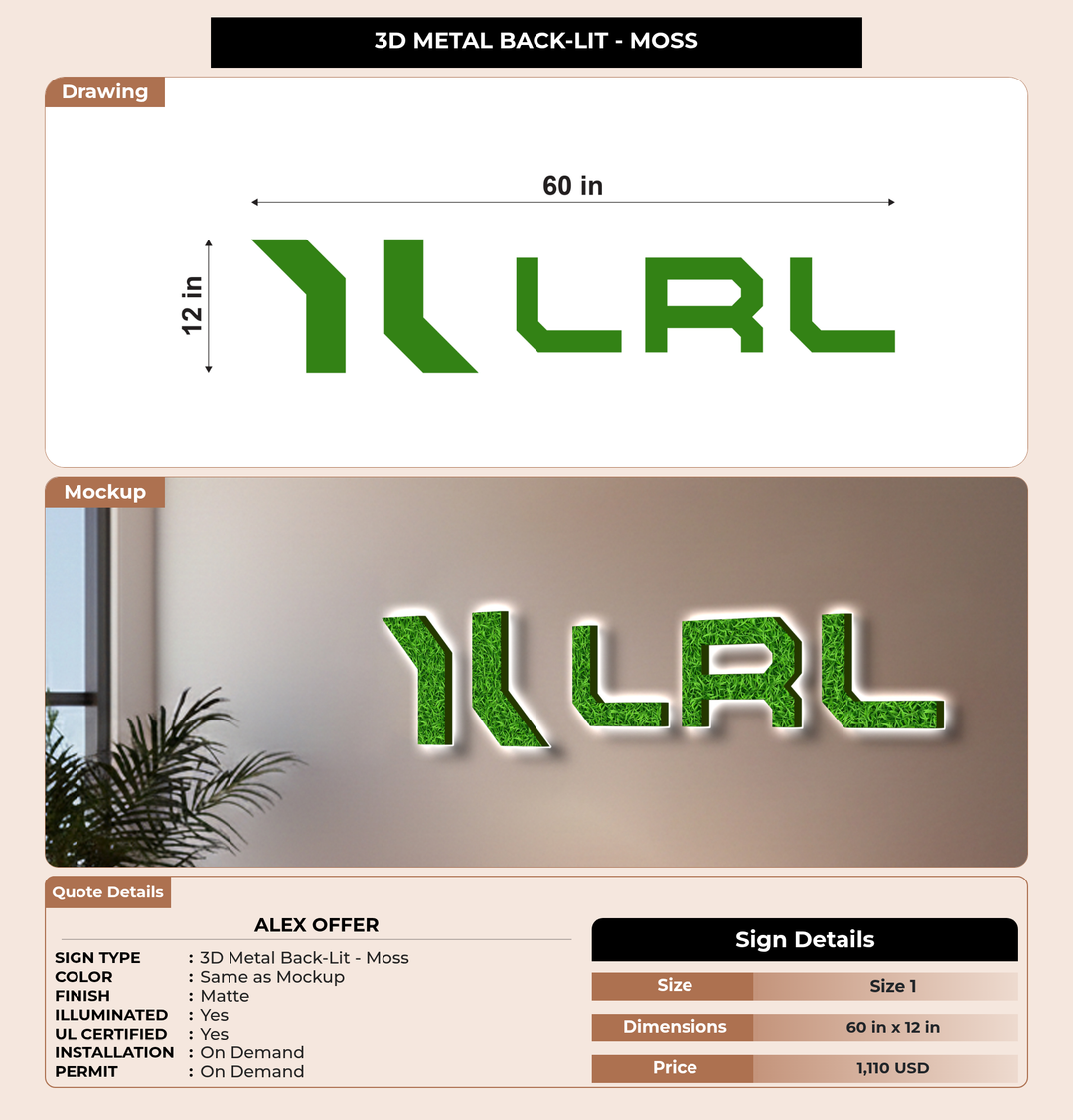 CUSTOM MOCKUP SIGN FOR Alex Offer