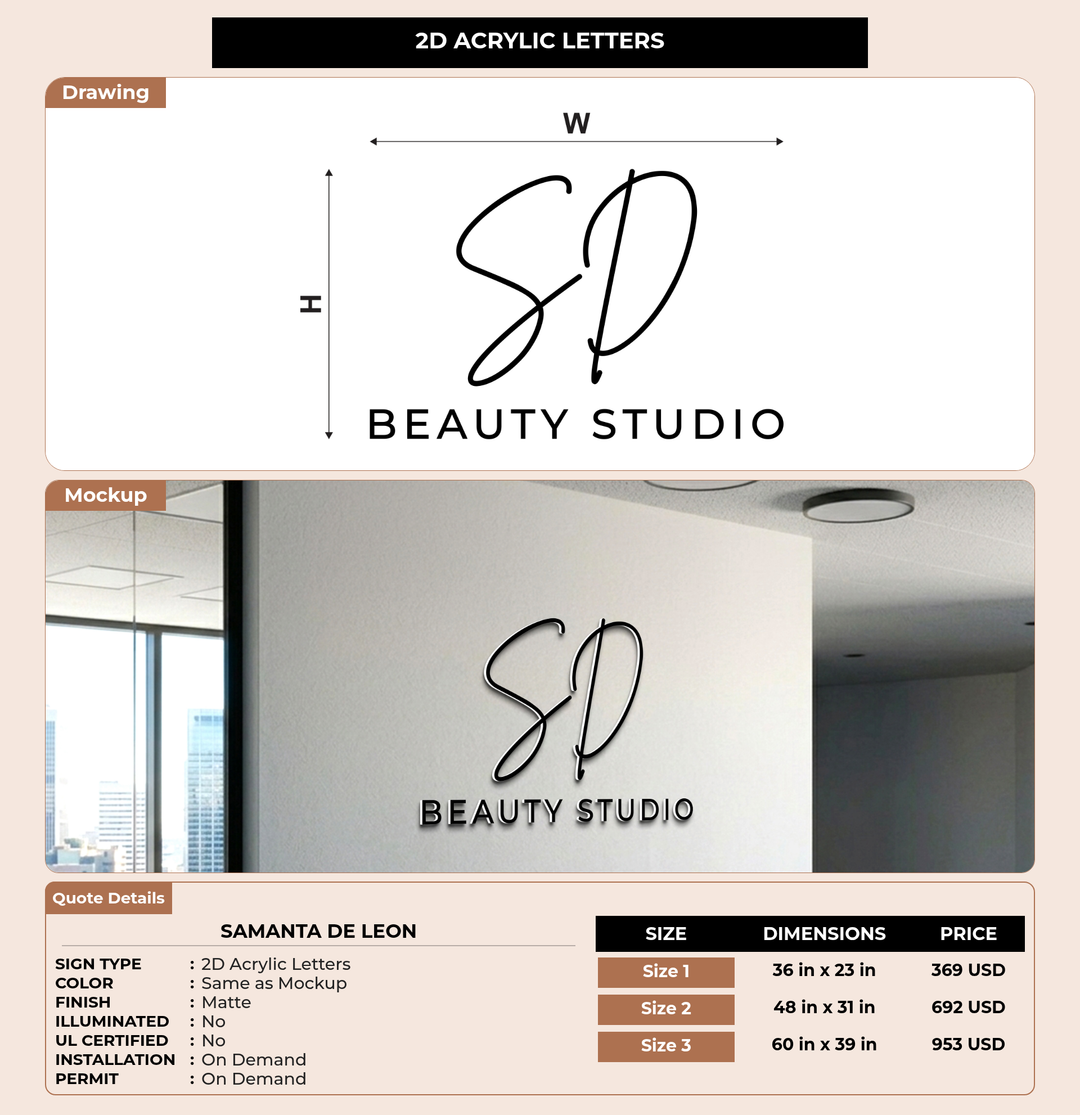 CUSTOM MOCKUP SIGN FOR Samanta De leon