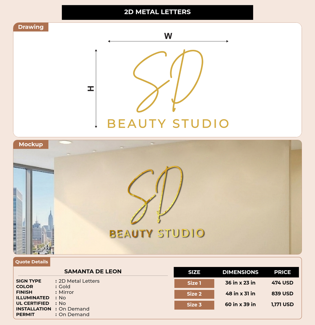CUSTOM MOCKUP SIGN FOR Samanta De leon