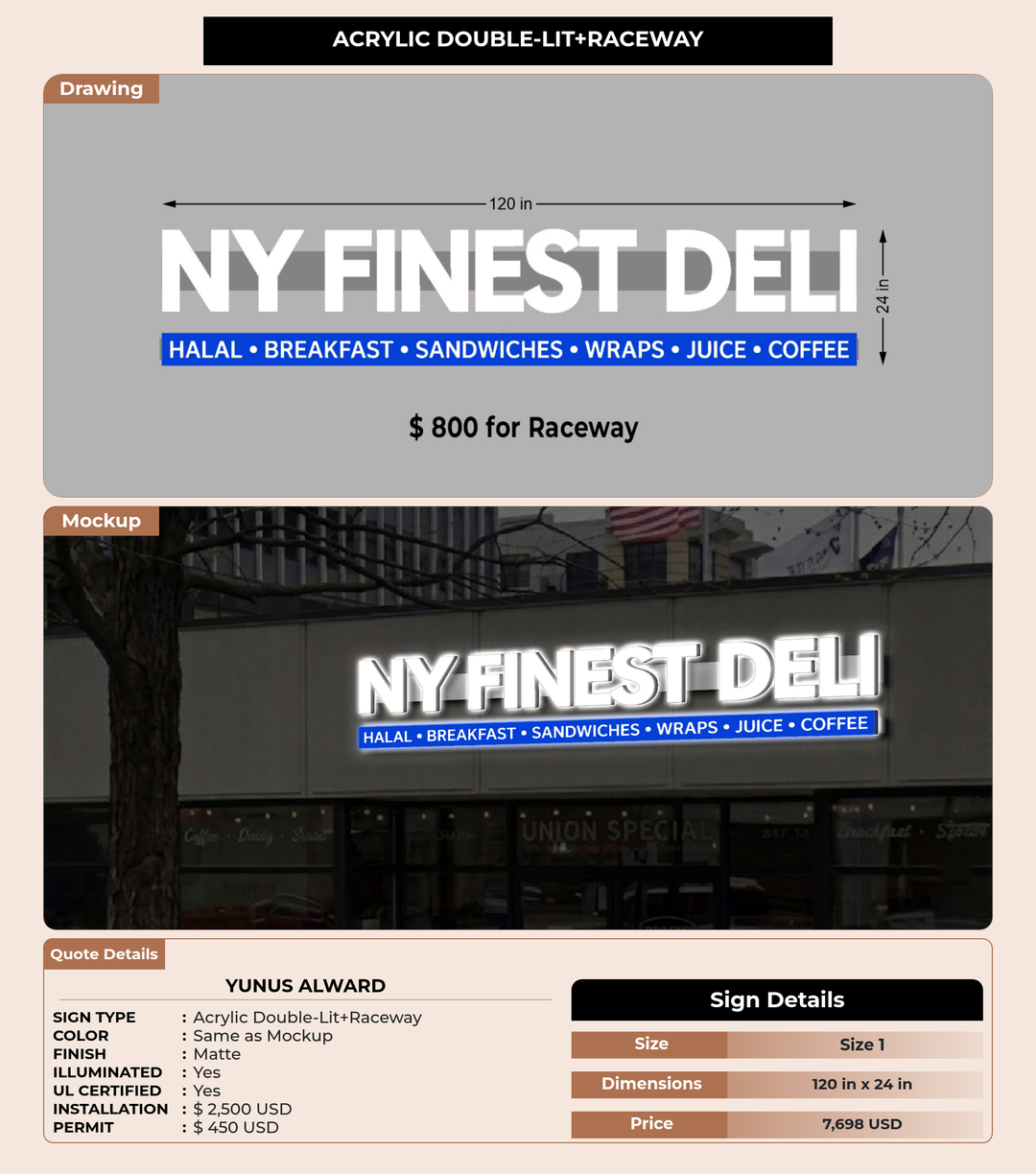 CUSTOM MOCKUP SIGN FOR Yunus Alward