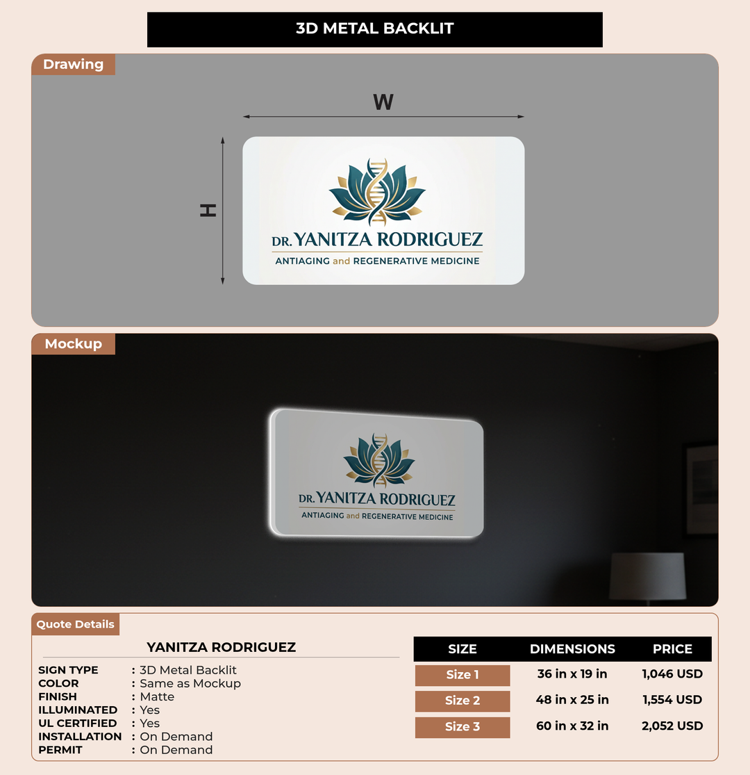 CUSTOM MOCKUP SIGN FOR YANITZA RODRIGUEZ