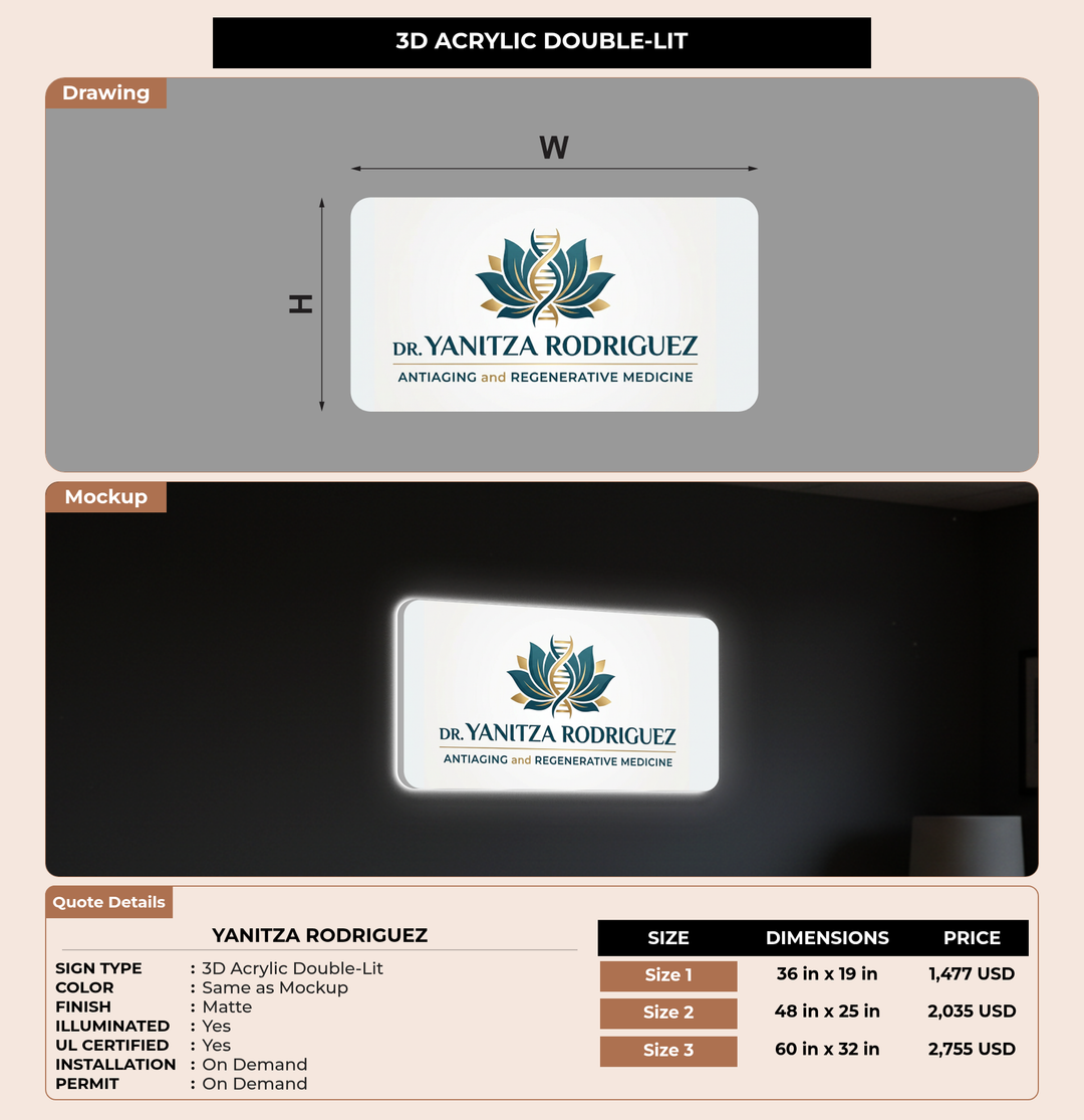 CUSTOM MOCKUP SIGN FOR YANITZA RODRIGUEZ