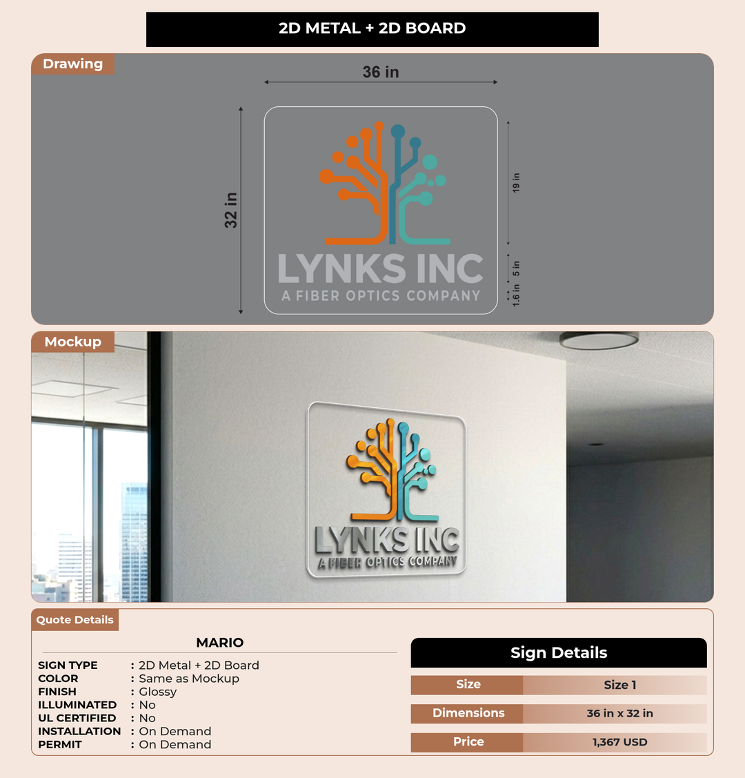 CUSTOM MOCKUP SIGN FOR mario