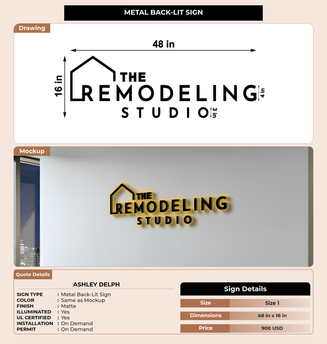 CUSTOM MOCKUP SIGN FOR Ashley Delph