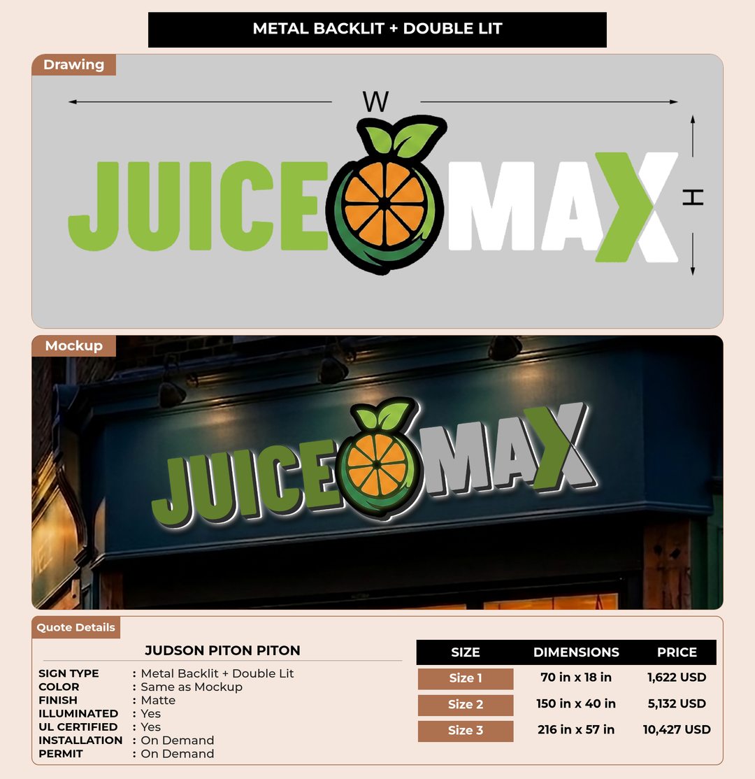 CUSTOM MOCKUP SIGN FOR Judson piton Piton