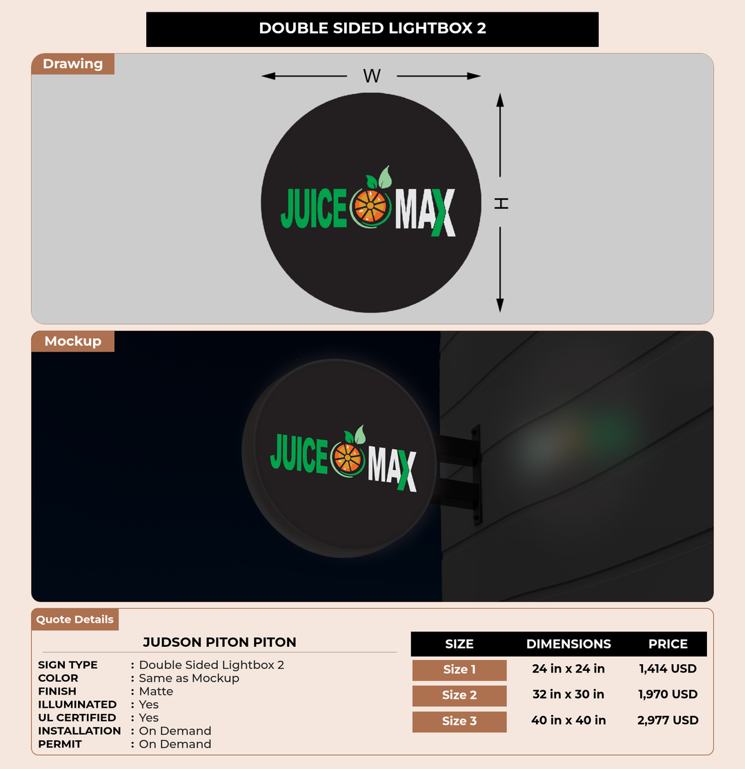CUSTOM MOCKUP SIGN FOR Judson piton Piton