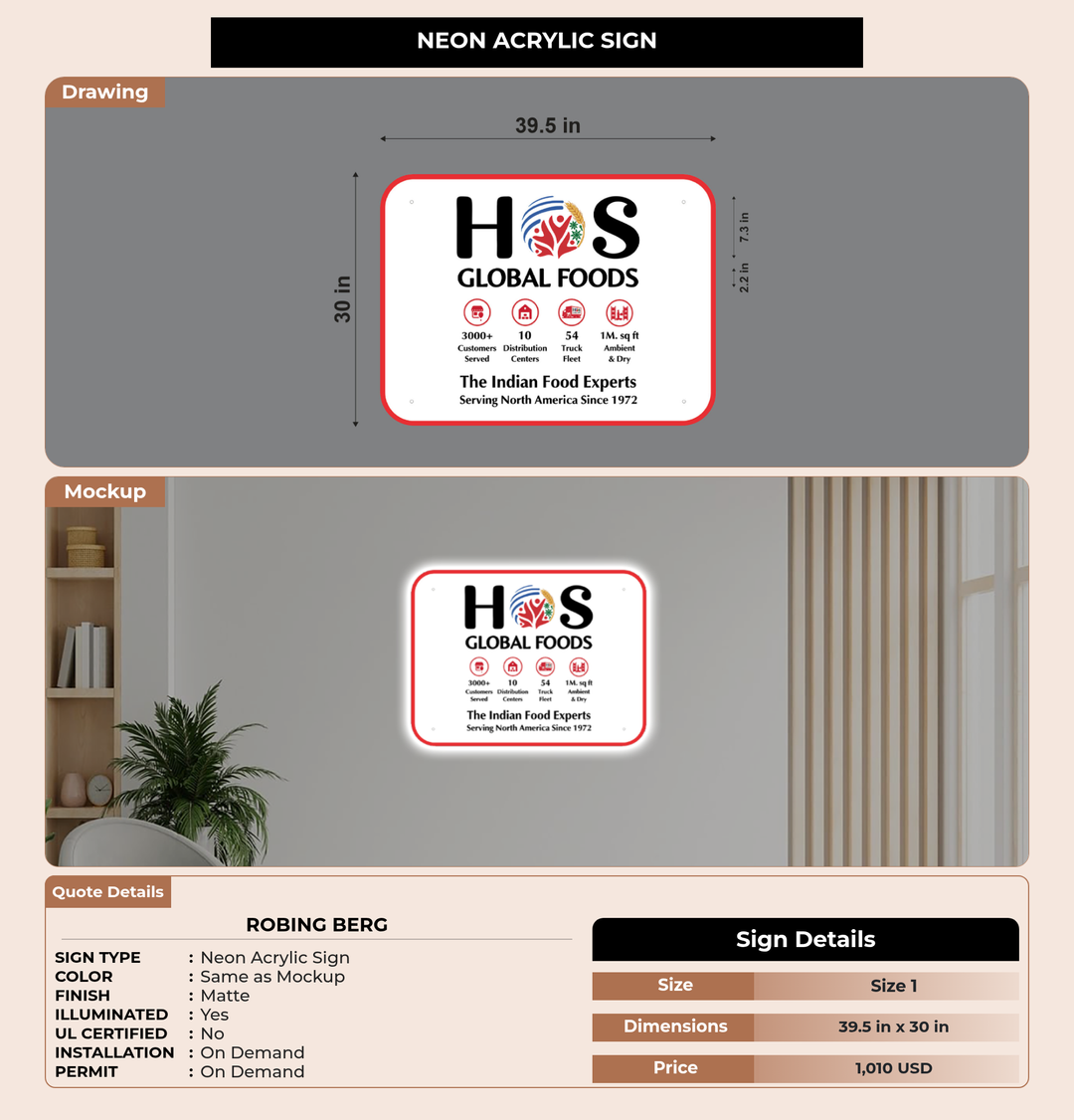 CUSTOM MOCKUP SIGN FOR Robing Berg