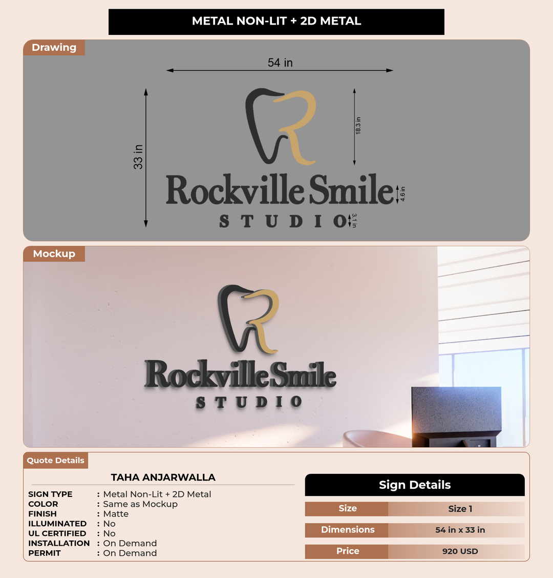 CUSTOM MOCKUP SIGN FOR Taha  Anjarwalla