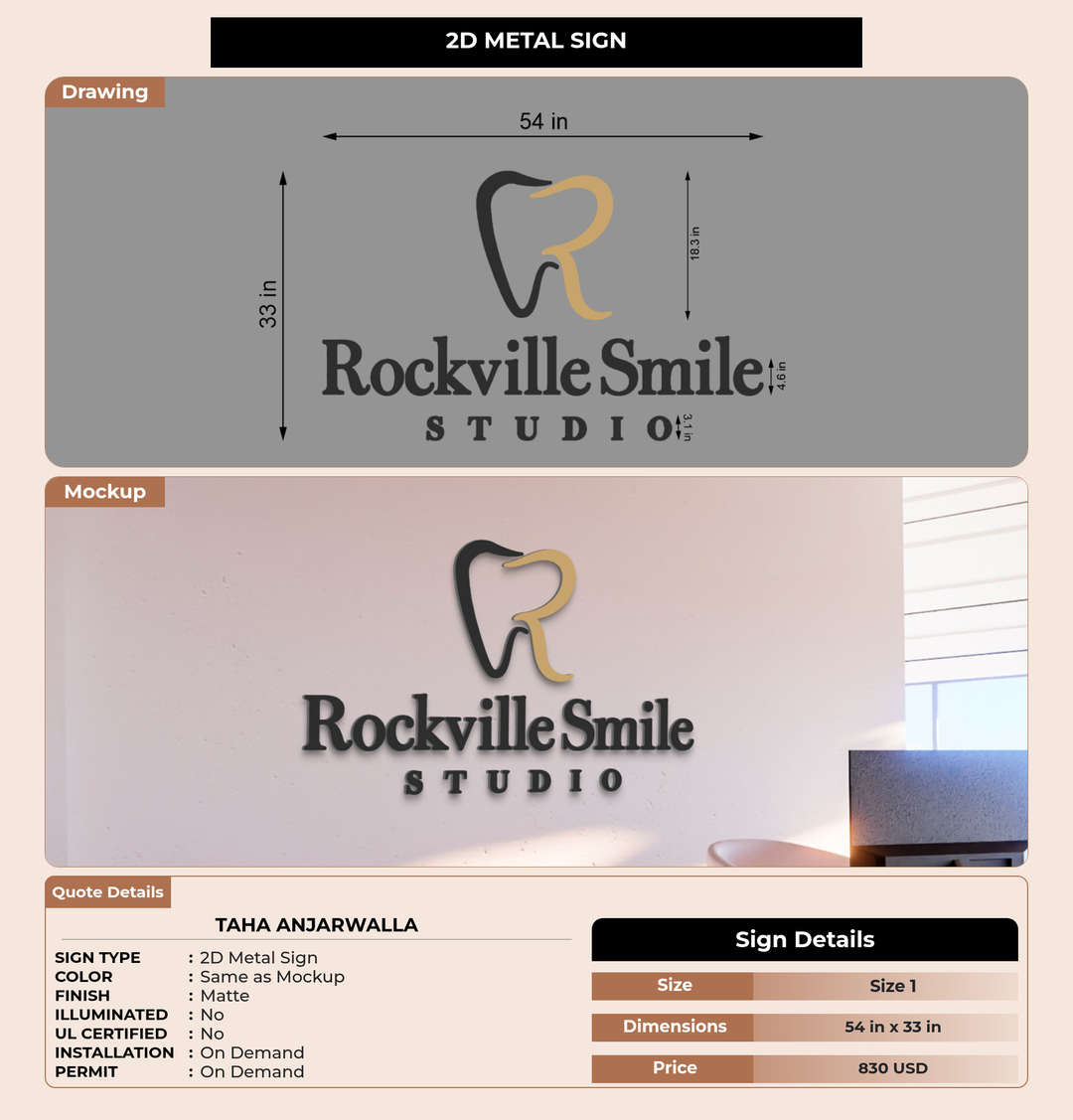 CUSTOM MOCKUP SIGN FOR Taha  Anjarwalla