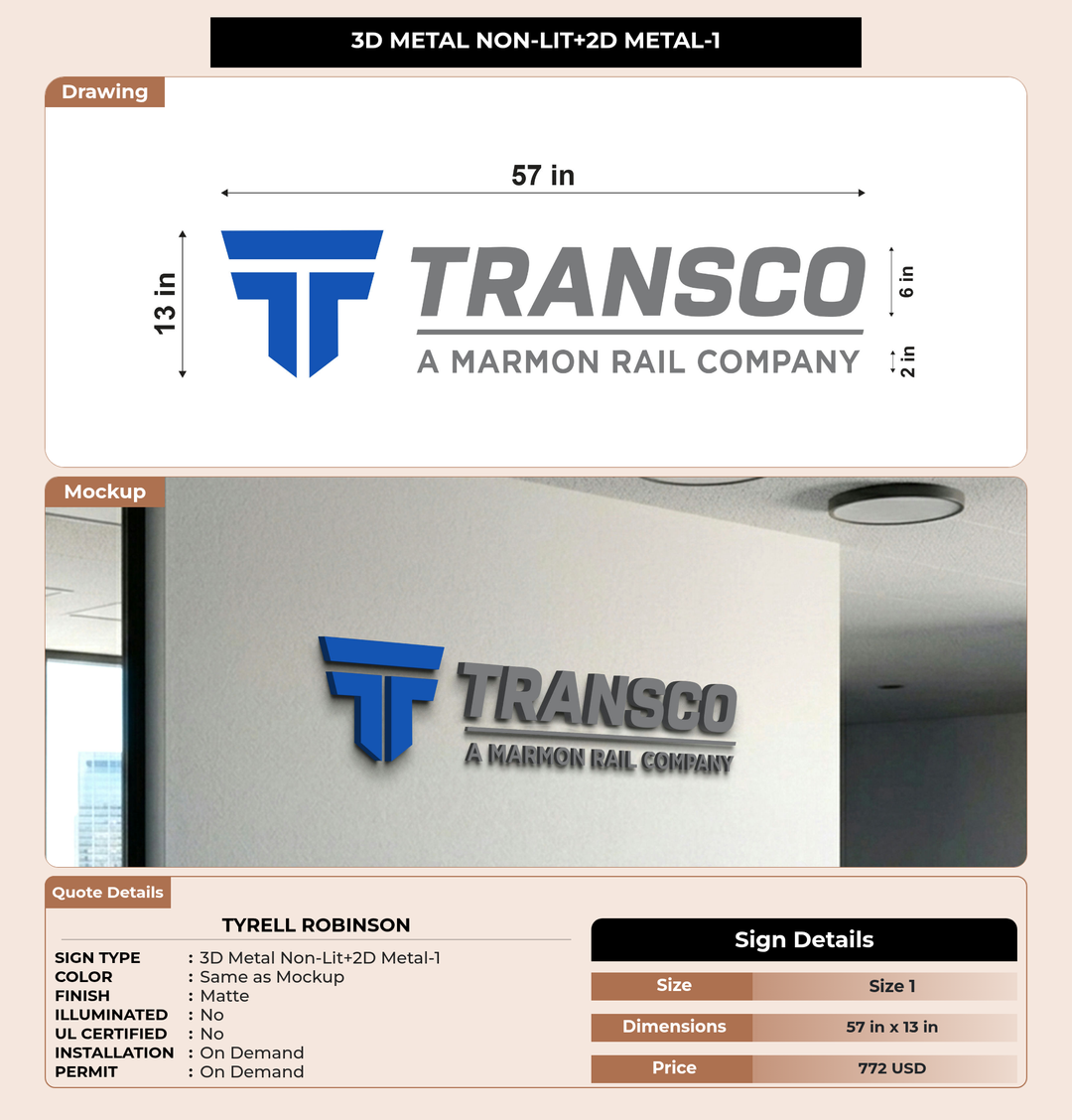 CUSTOM MOCKUP SIGN FOR Tyrell Robinson