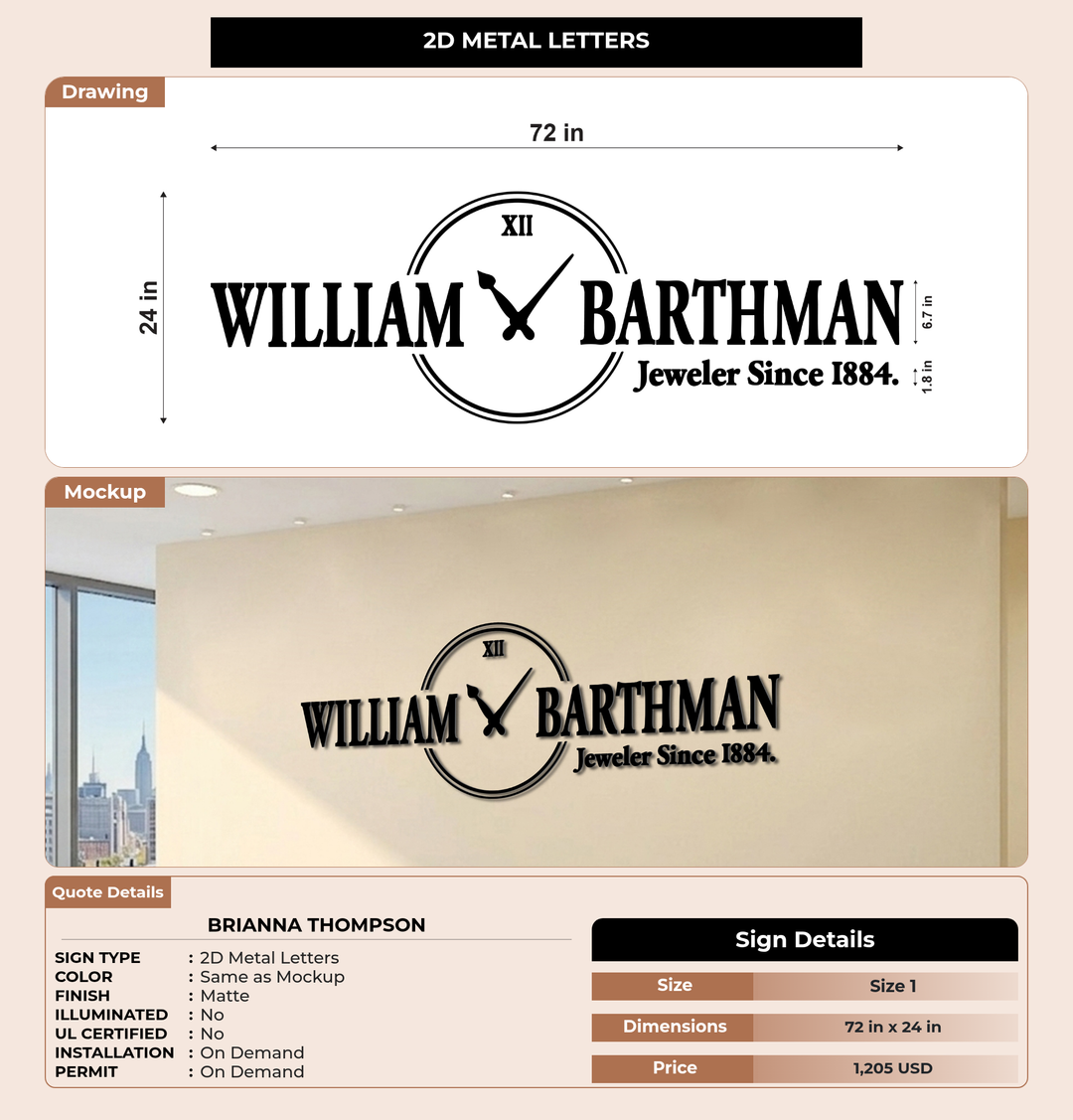 CUSTOM MOCKUP SIGN FOR Brianna Thompson