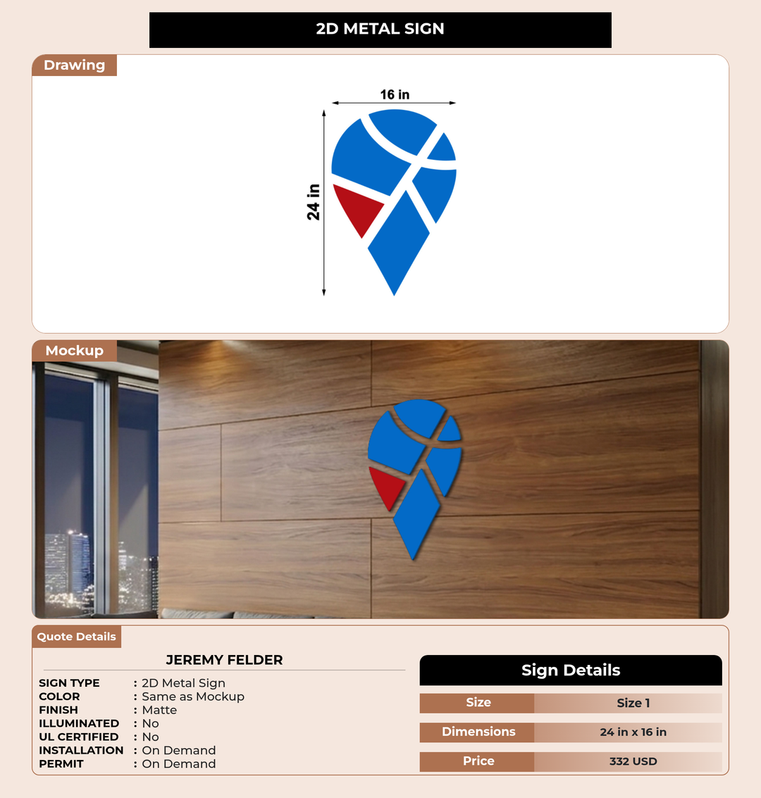 CUSTOM MOCKUP SIGN FOR Jeremy Felder