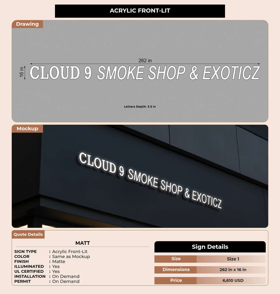 CUSTOM MOCKUP SIGN FOR Matt