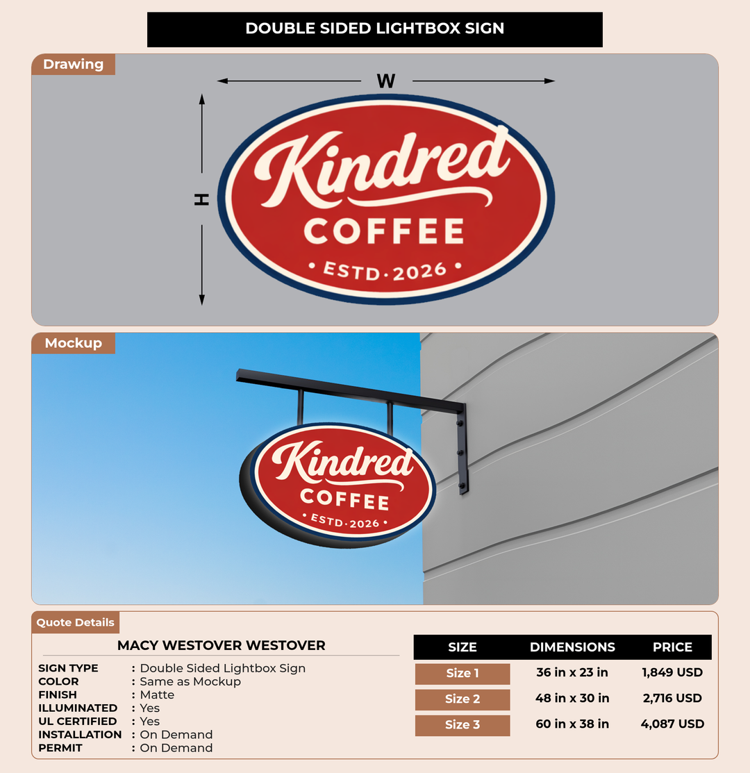 CUSTOM MOCKUP SIGN FOR Macy Westover Westover