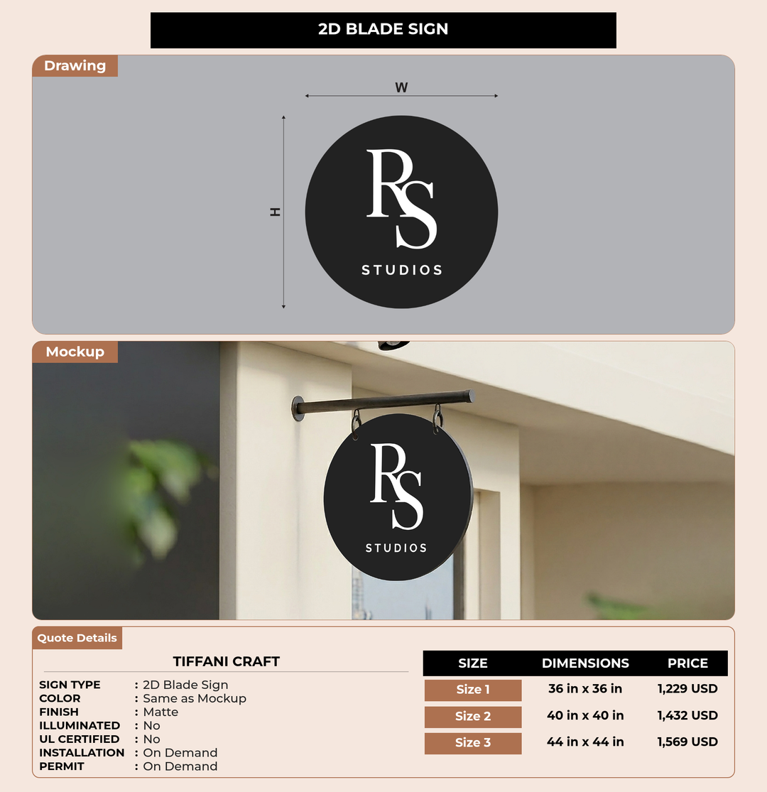 CUSTOM MOCKUP SIGN FOR Tiffani Craft