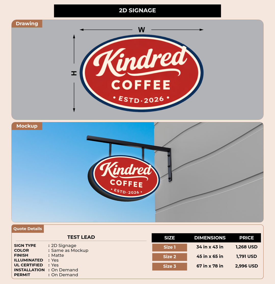 CUSTOM MOCKUP SIGN FOR test lead