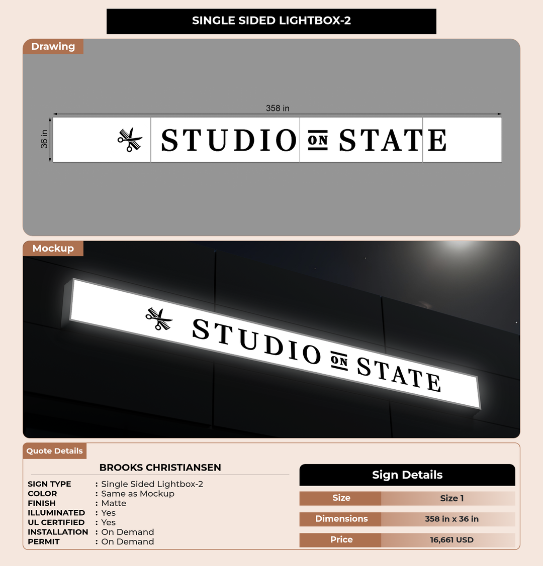 CUSTOM MOCKUP SIGN FOR Brooks Christiansen