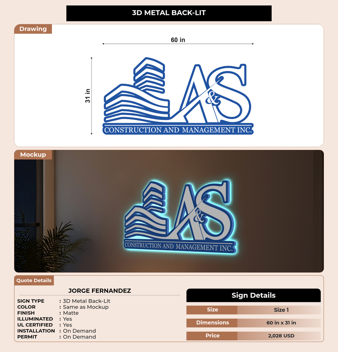 CUSTOM MOCKUP SIGN FOR Jorge Fernandez