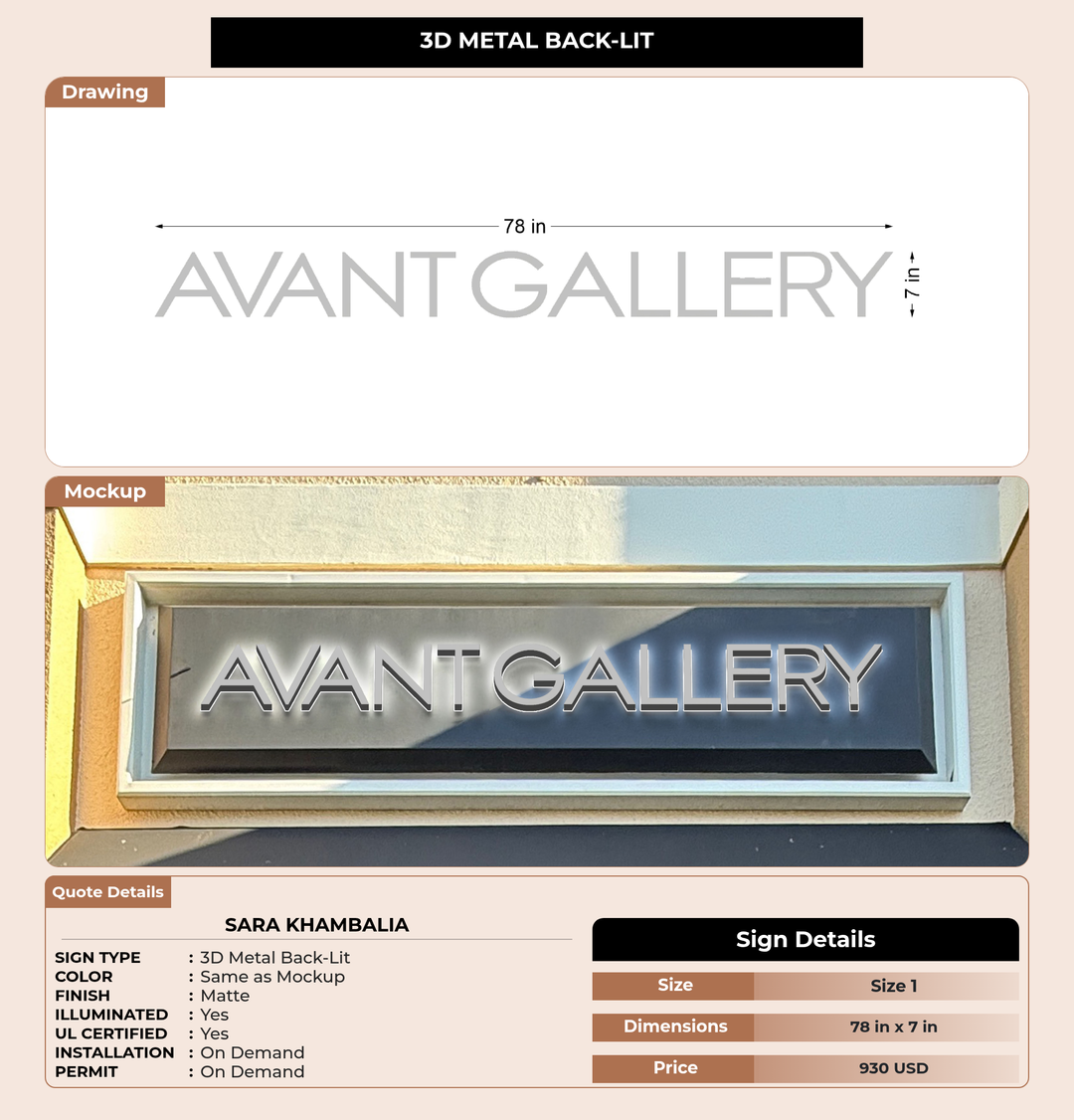 CUSTOM MOCKUP SIGN FOR Sara Khambalia