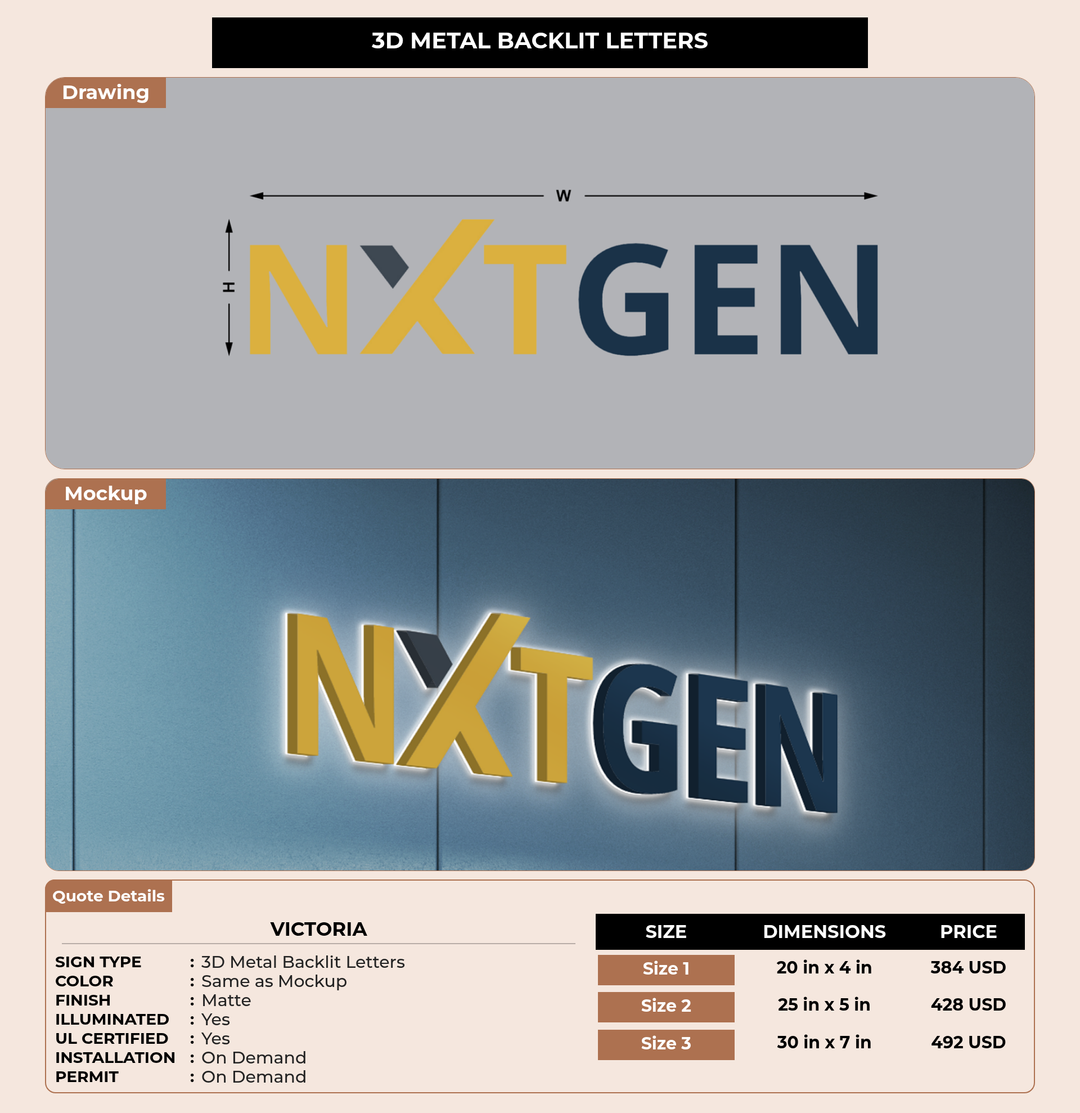 CUSTOM MOCKUP SIGN FOR victoria