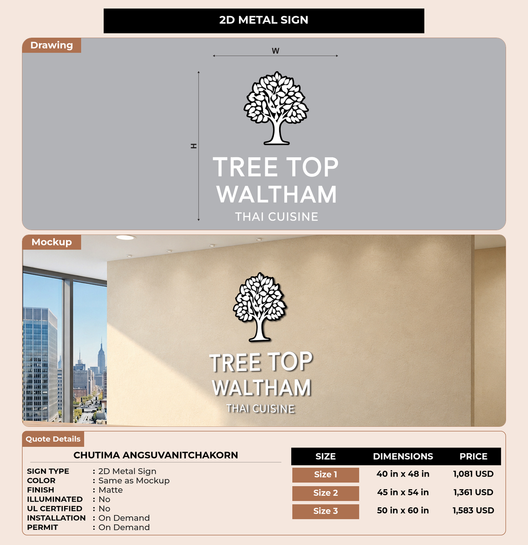CUSTOM MOCKUP SIGN FOR Chutima Angsuvanitchakorn