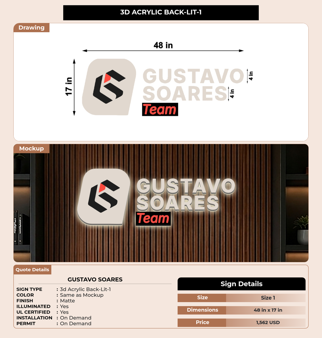 CUSTOM MOCKUP SIGN FOR Gustavo Soares