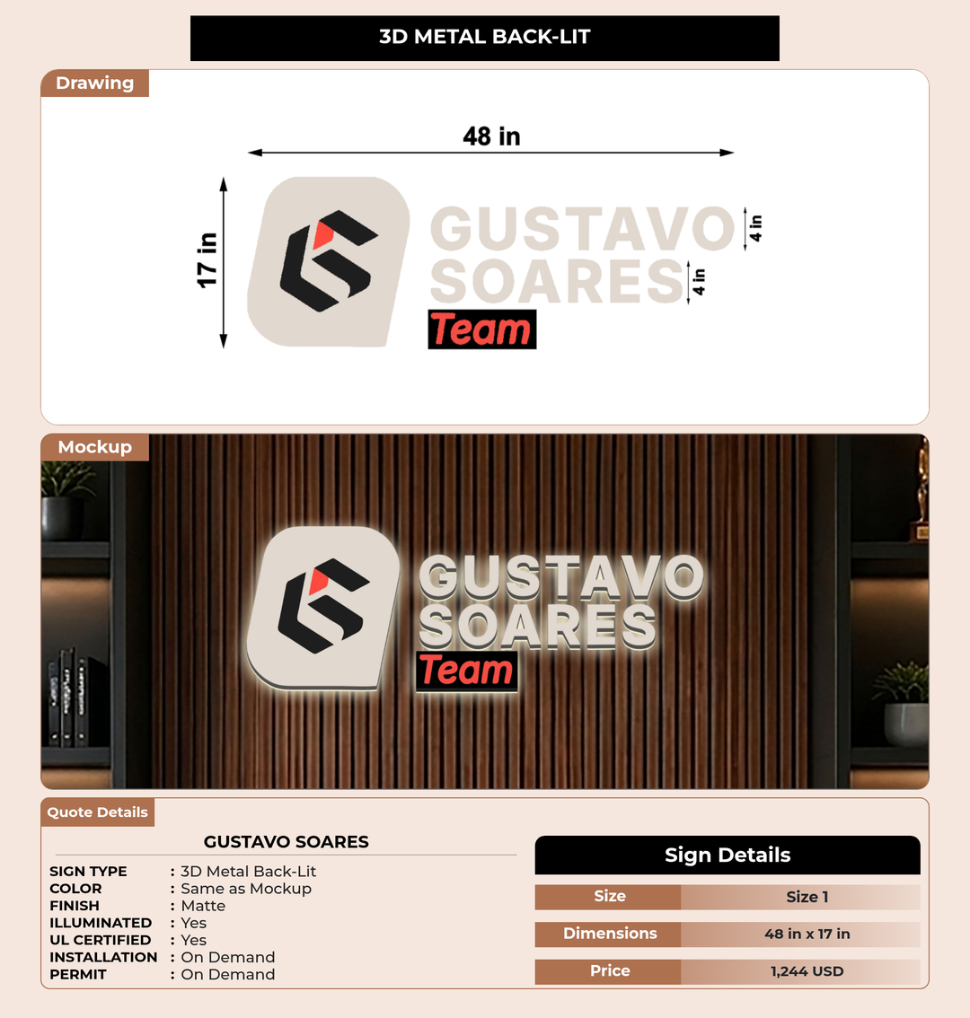 CUSTOM MOCKUP SIGN FOR Gustavo Soares