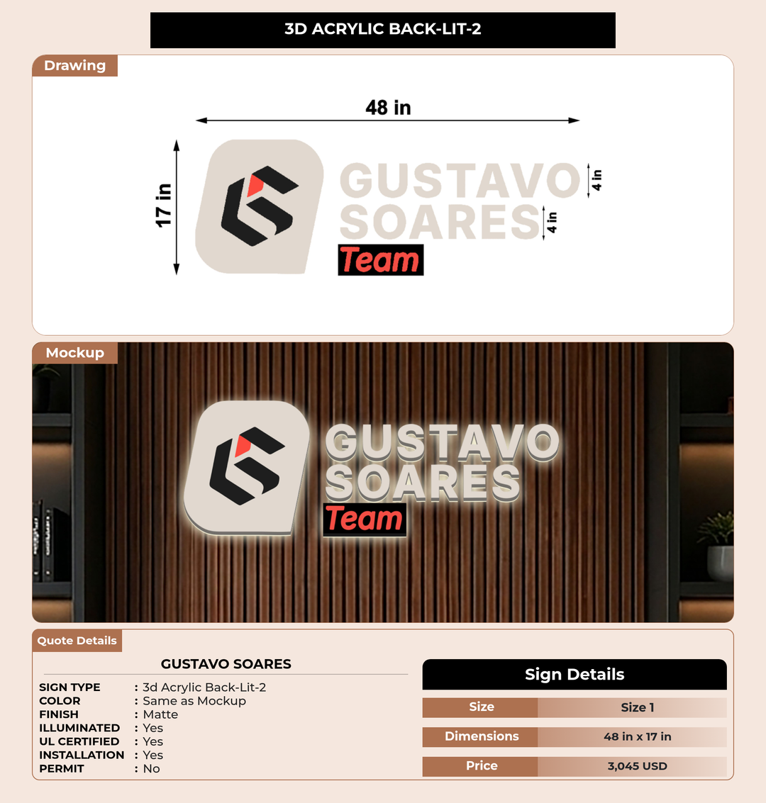 CUSTOM MOCKUP SIGN FOR Gustavo Soares