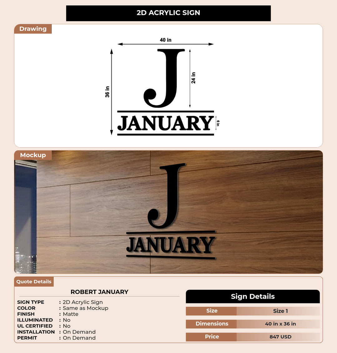 CUSTOM MOCKUP SIGN FOR Robert January