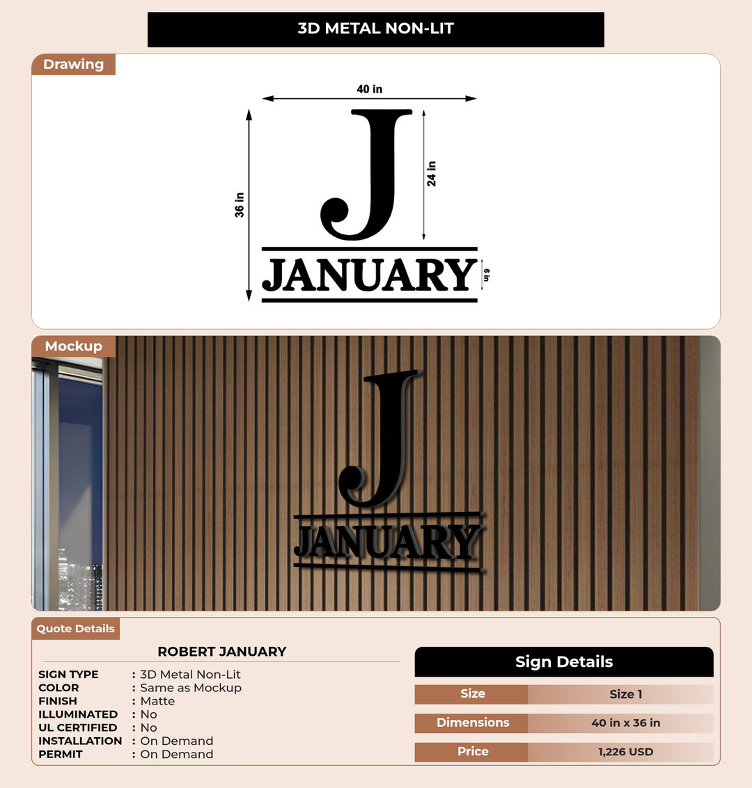 CUSTOM MOCKUP SIGN FOR Robert January