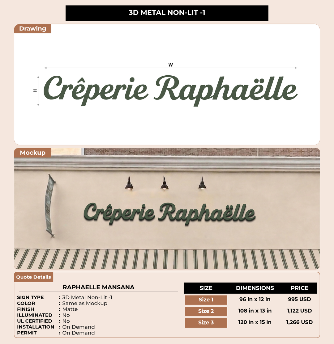 CUSTOM MOCKUP SIGN FOR Raphaelle Mansana