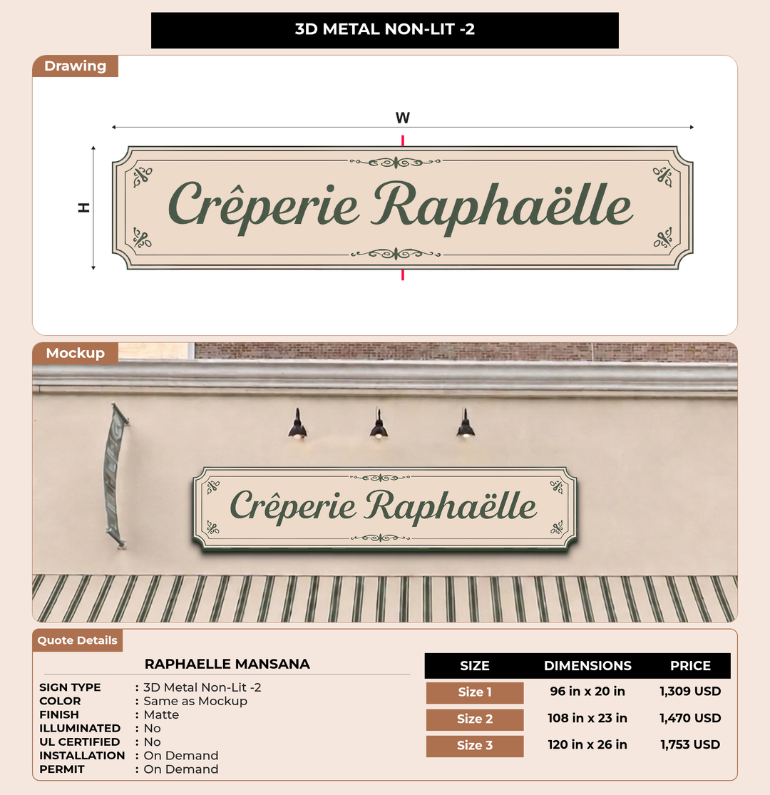 CUSTOM MOCKUP SIGN FOR Raphaelle Mansana